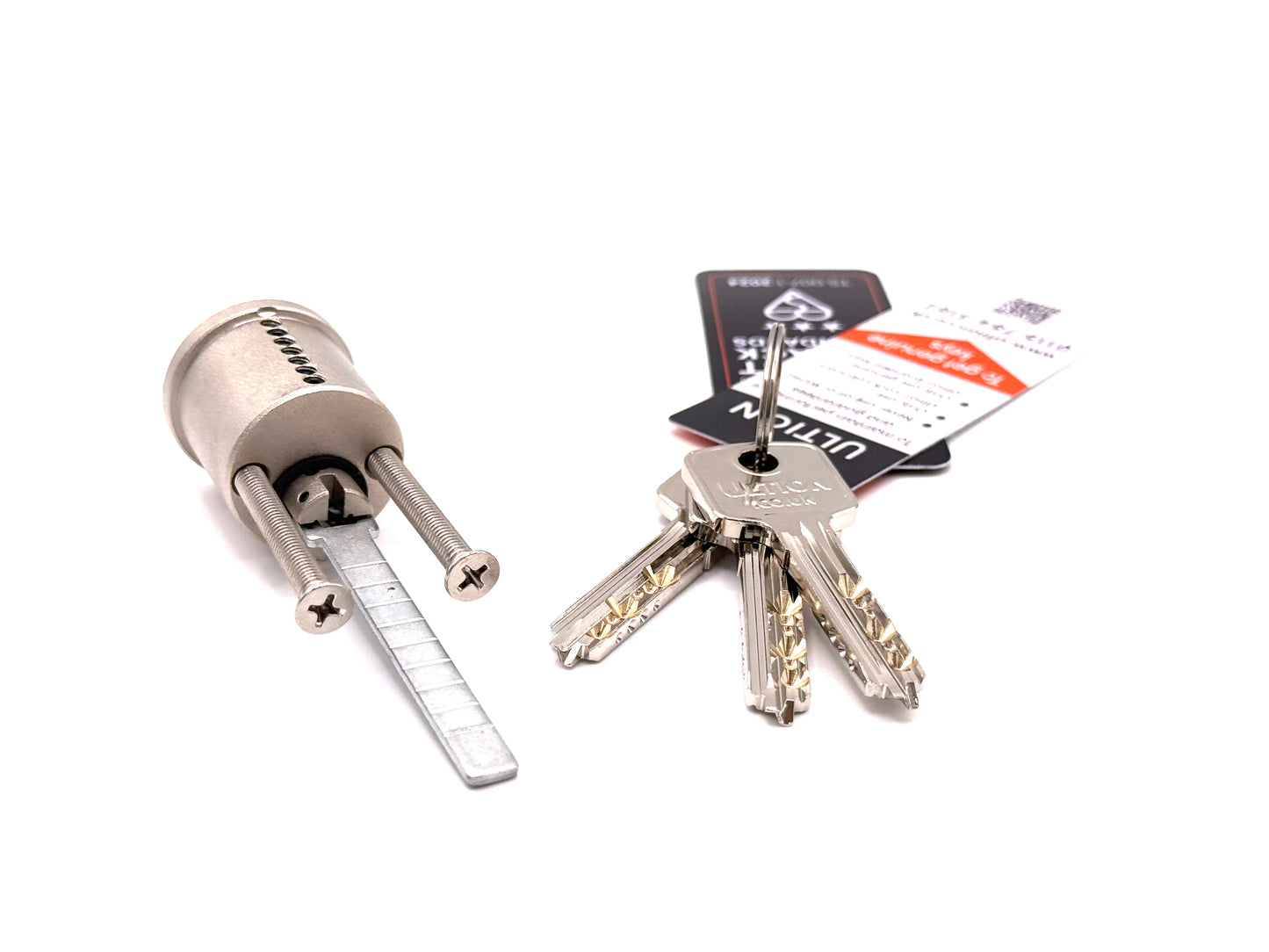 Ultion 3 Star Rim Cylinder – Nickel Finish